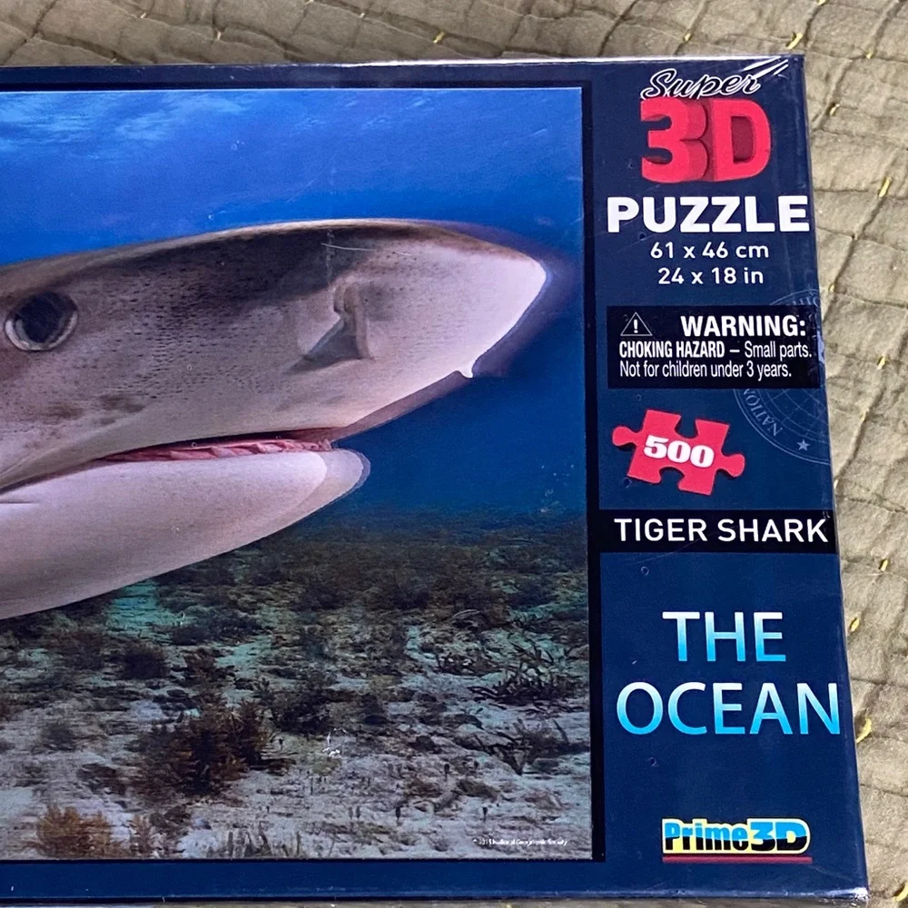 🏷️ National Geographic 3D 500 Pcs. Tiger Shark Puzzle Still Sealed Aged 6+ - Picture 11 of 11